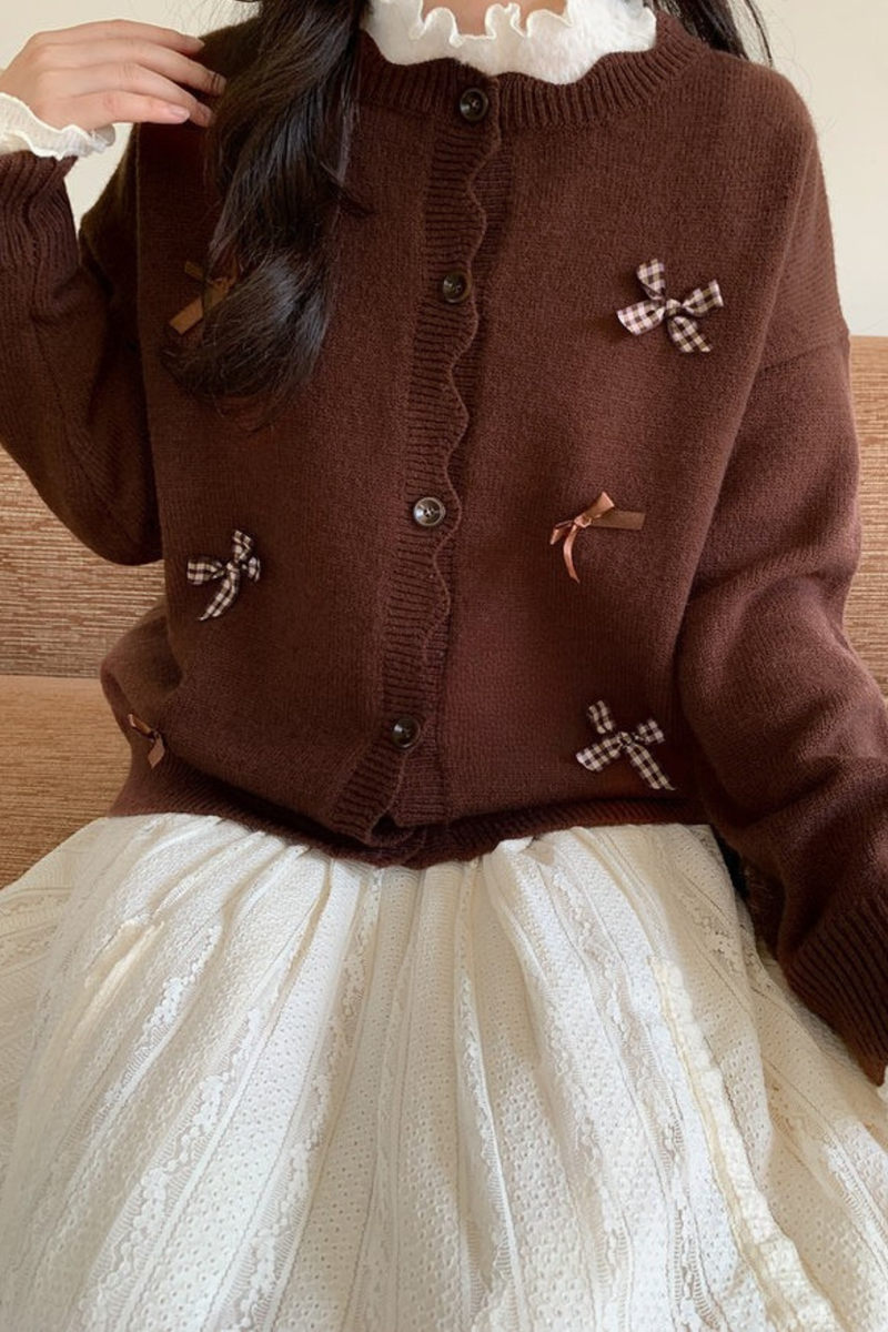 Sweet Ribbon Knit Cardigan