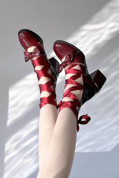 Lace-up Retro Lolita Shoes