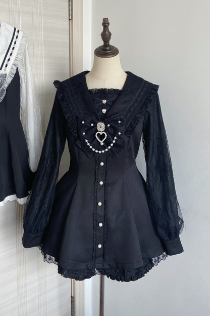 Jirai Sweetheart Peplum Top + Shorts