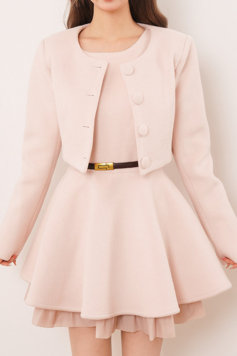 Sweet Powder Short Jacket + Flare Dress