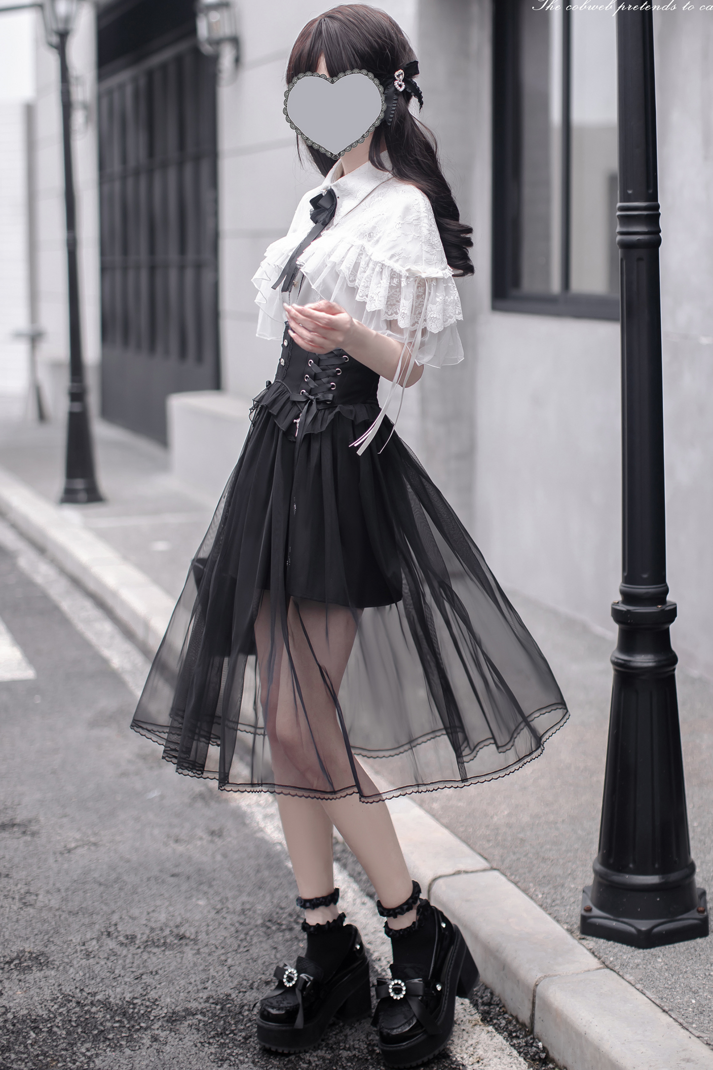 [pre-order] Jirai Cape Top + Sheer Skirt + Ribbon