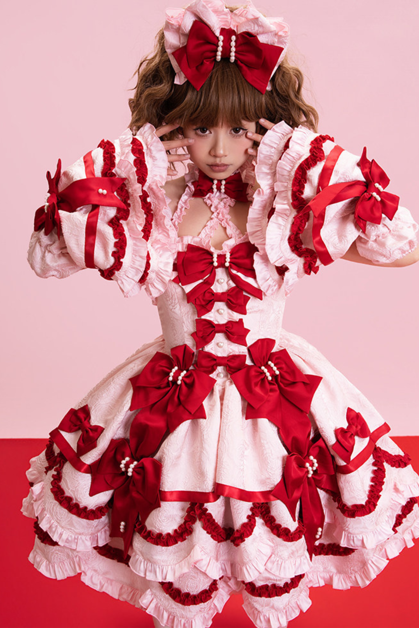 [pre-order Deadline: April 3] Sweet Ruffled Lolita Princess Ribbon Dress