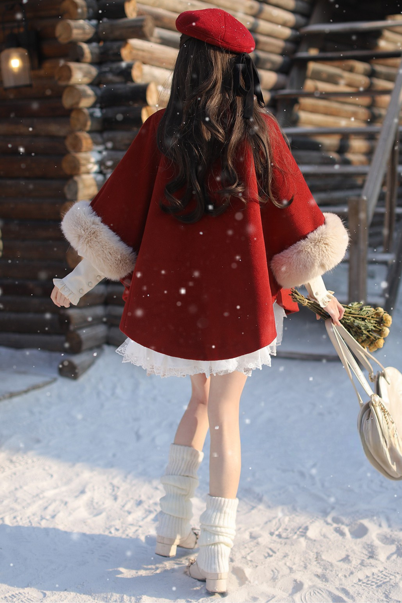 [pre-order] Sweet Cape Coat + Shirt + Wool Beret + Badge