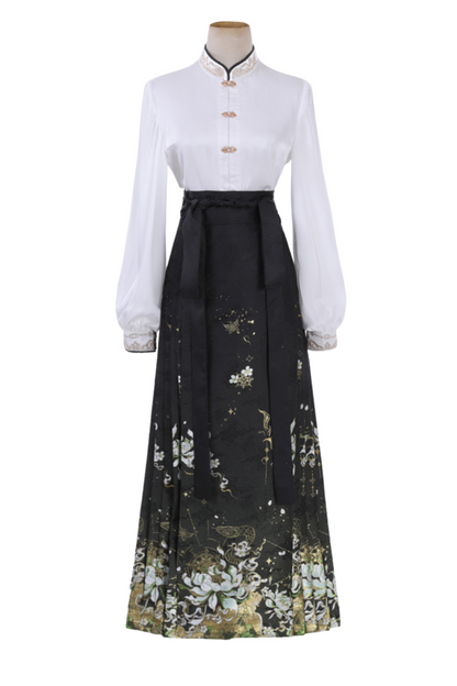 [pre-order] Dark Chinese-style Shirt + Cape + Skirt