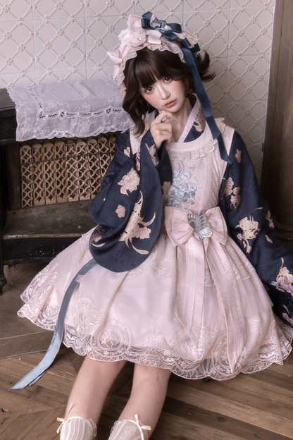 Colorful Jacket + Short Jacket + Dress + Headband + Ribbon