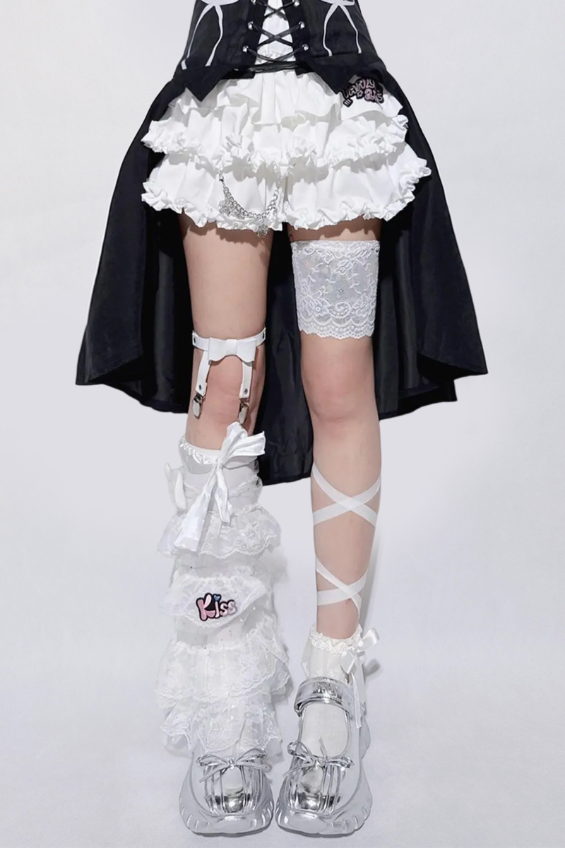 Ruffle Tiered Skirt + Waist Chain + Sock Cover