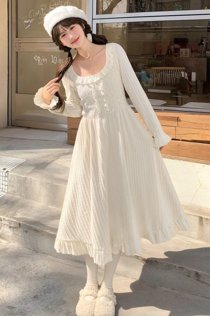 Lace Square Neck Fairy Dress