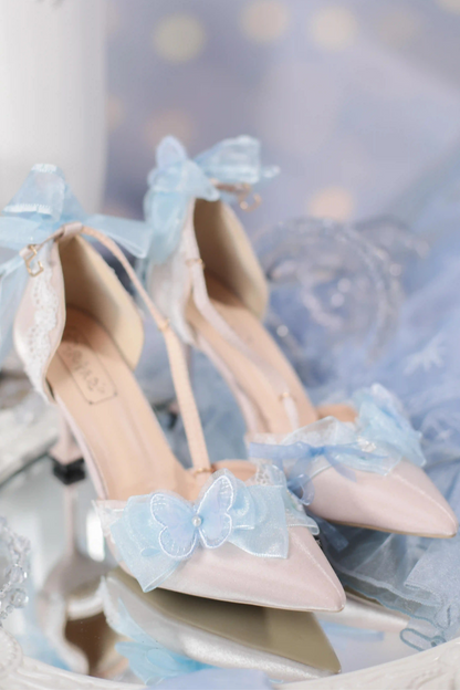 Sheer Light Chain Lolita Stiletto Pumps