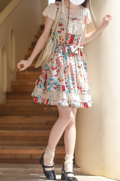 [pre-order] Retro Pop Vest Skirt + Shirt