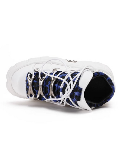 White Leopard Cool & Dark Power Sole Sneakers