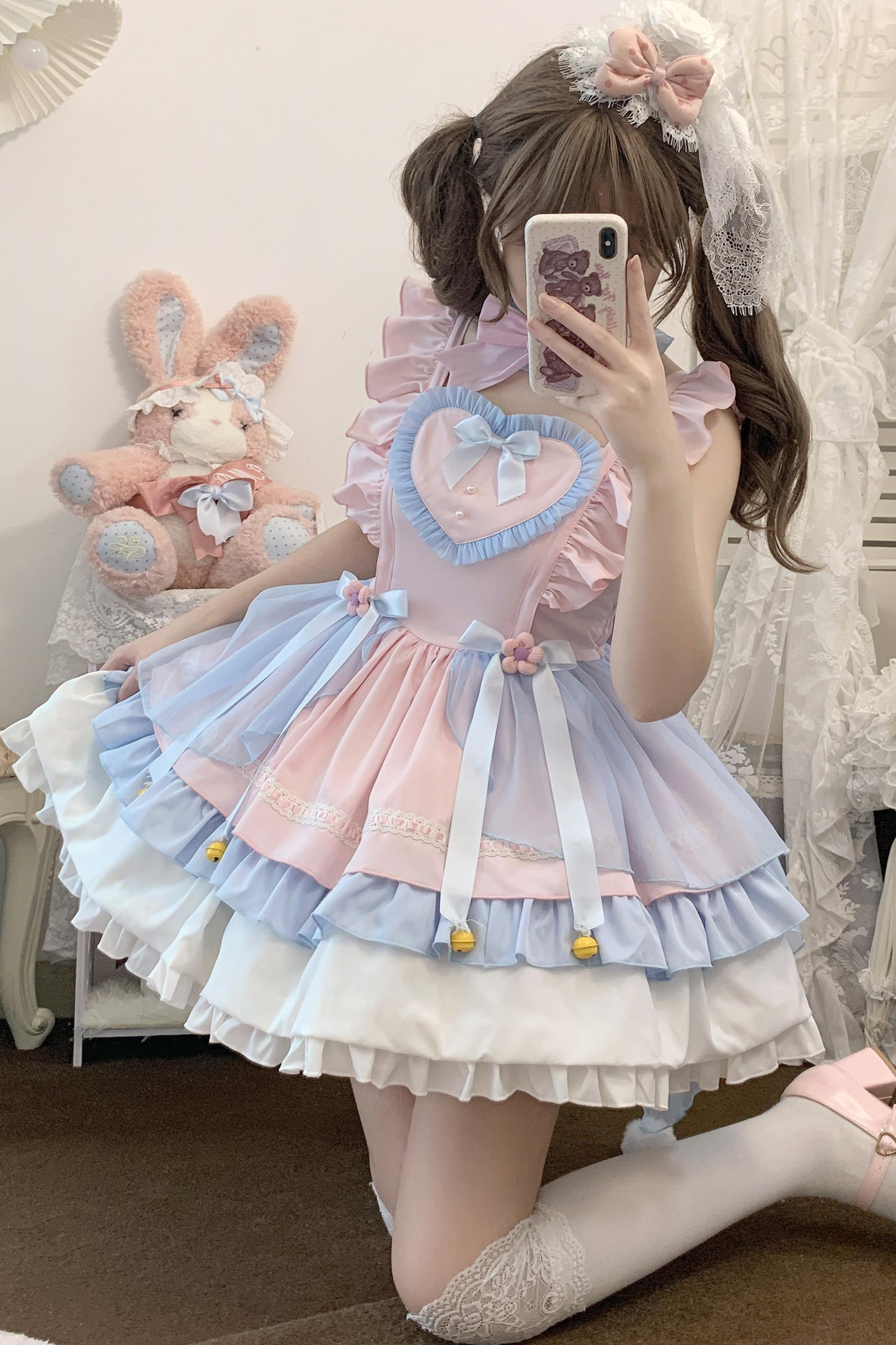 [pre-order] Sweet Heart Rabbit Pastel Lolita Dress