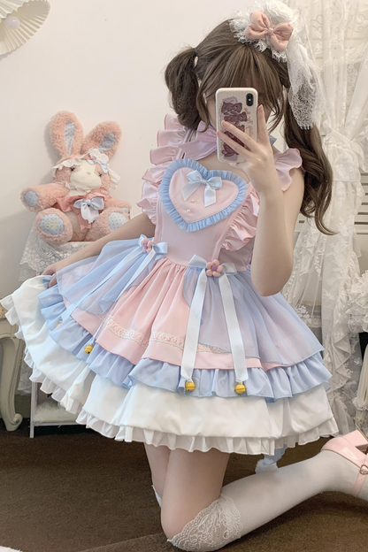 [pre-order] Sweet Heart Rabbit Pastel Lolita Dress