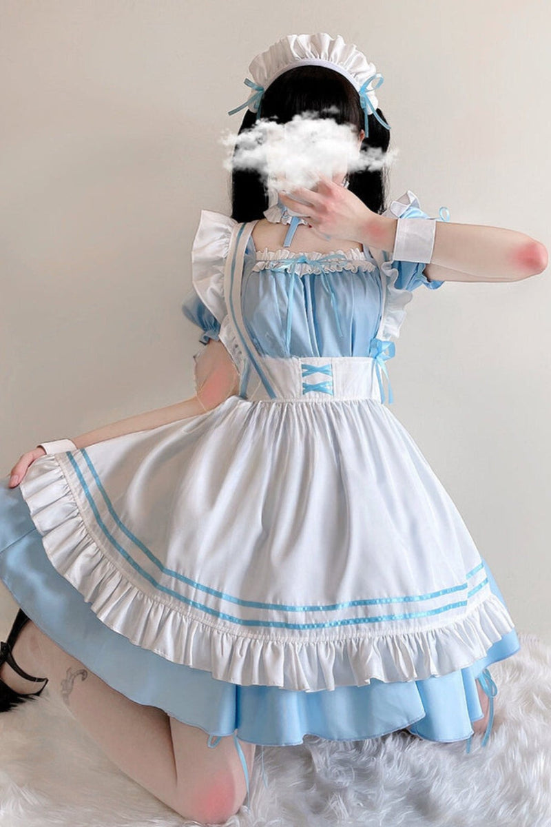 Powder Blue Alice Maid Dress Set