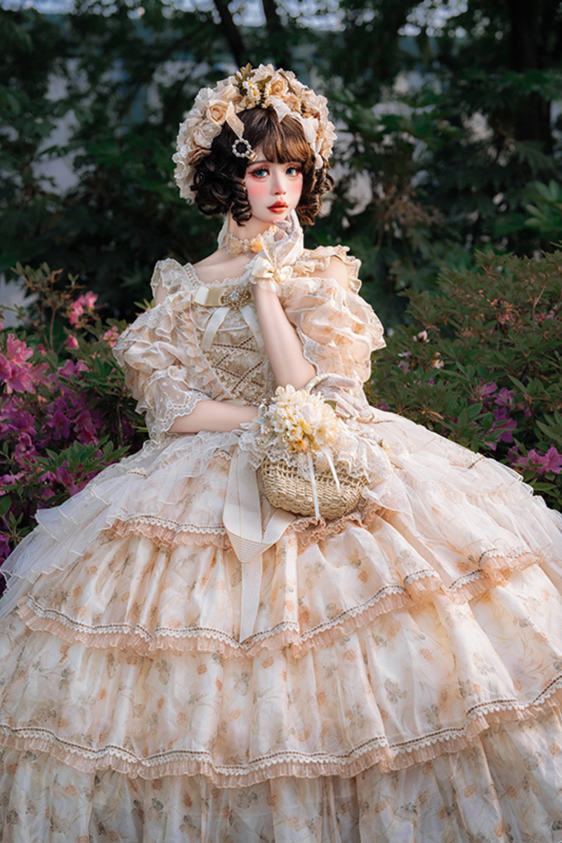 Flower Wedding Retro Girl Lolita Dress