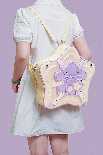 Cream Star Contrast Sweet Bag