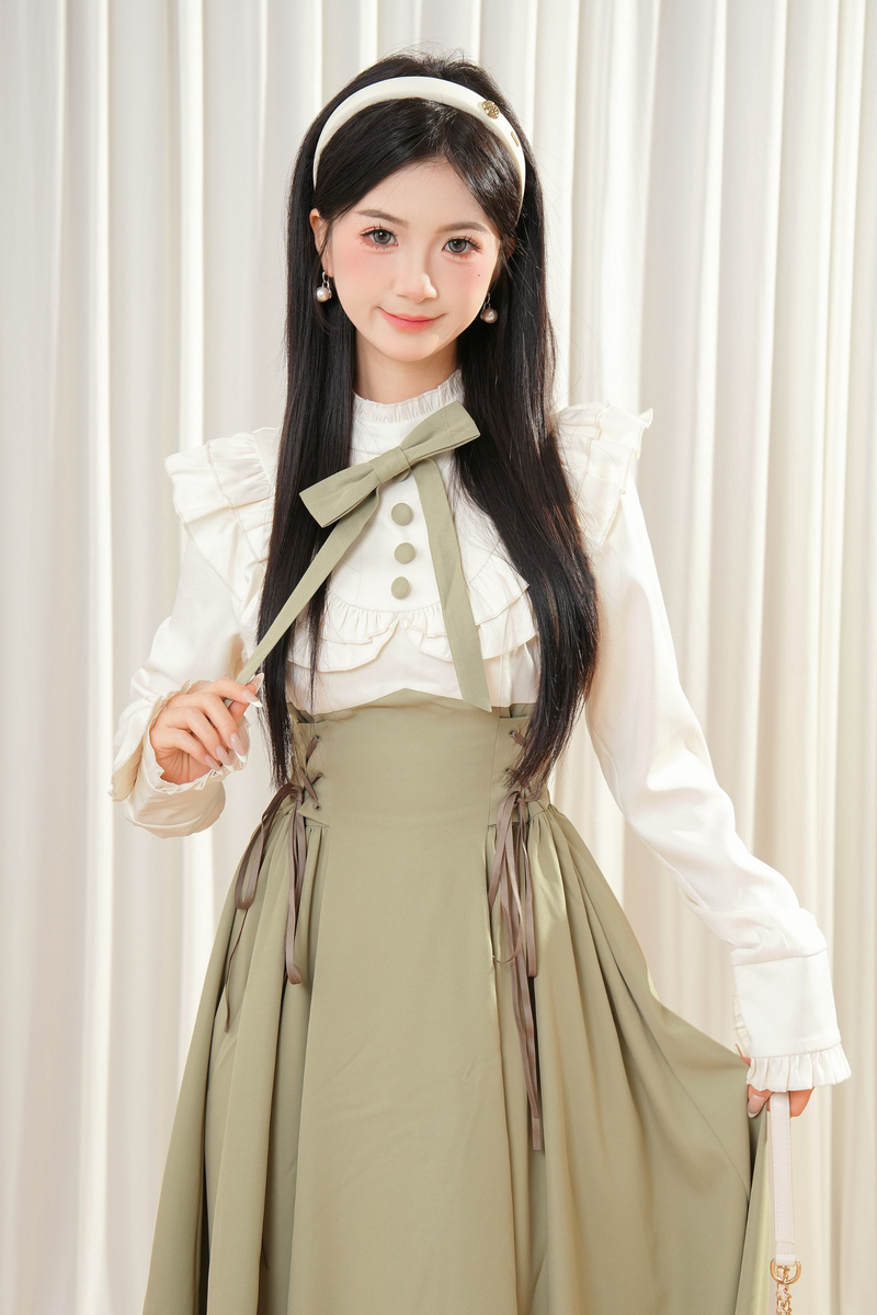 Contrast French Retro Dress