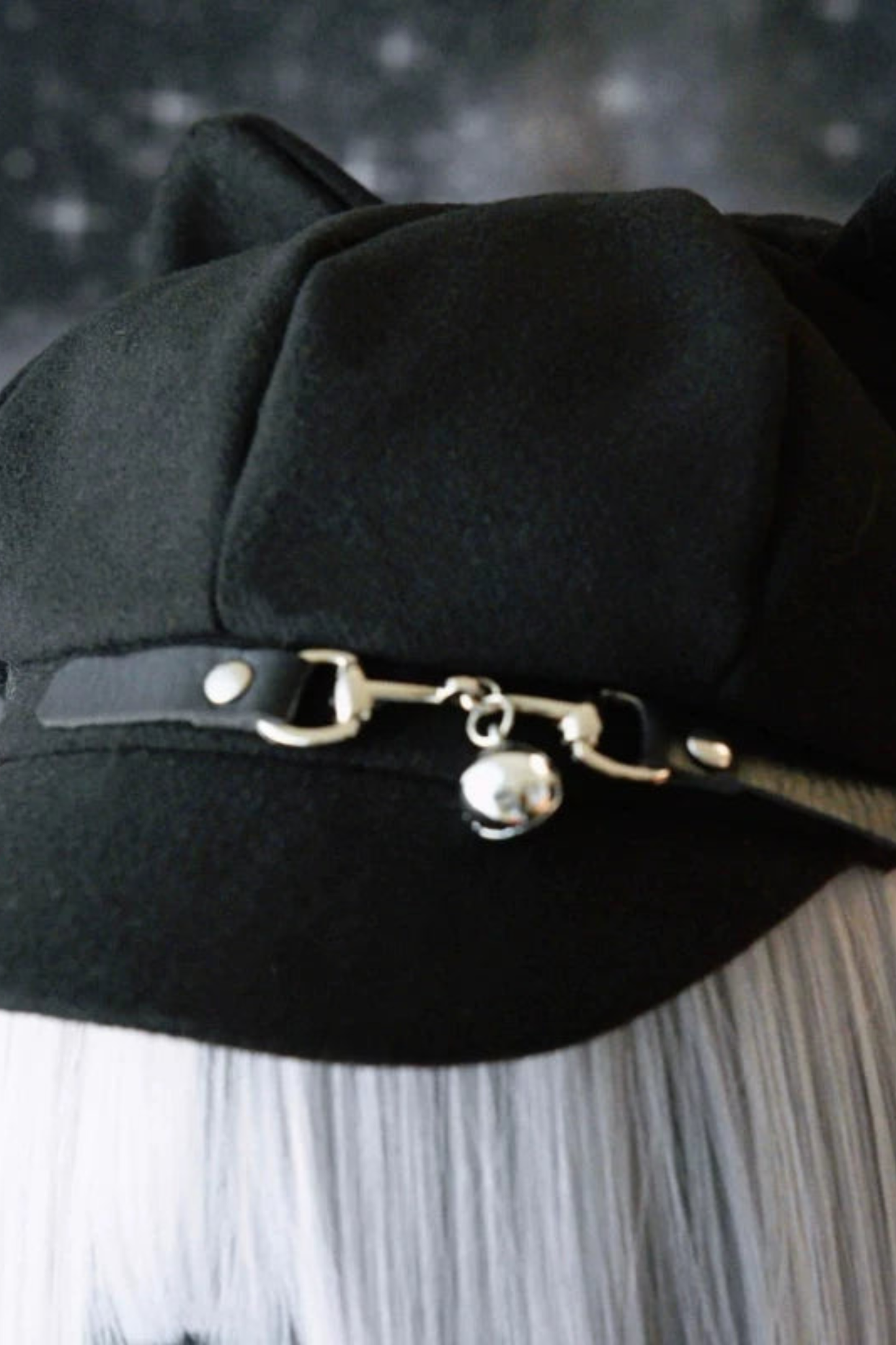 Leather Buckle Cloud Cat Hat