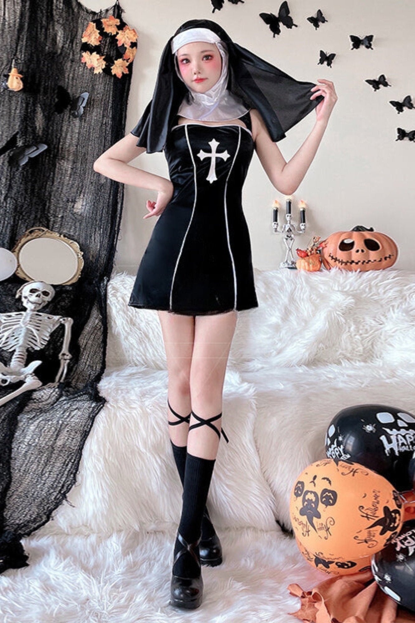 Nightclub Nun Masquerade Dress