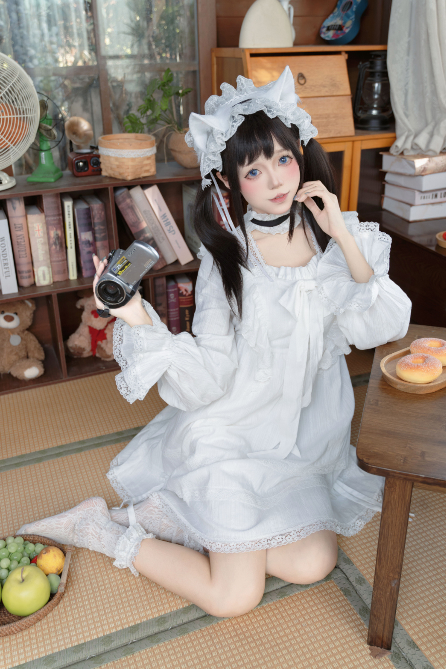 White Lace Princess Dress + Hairband