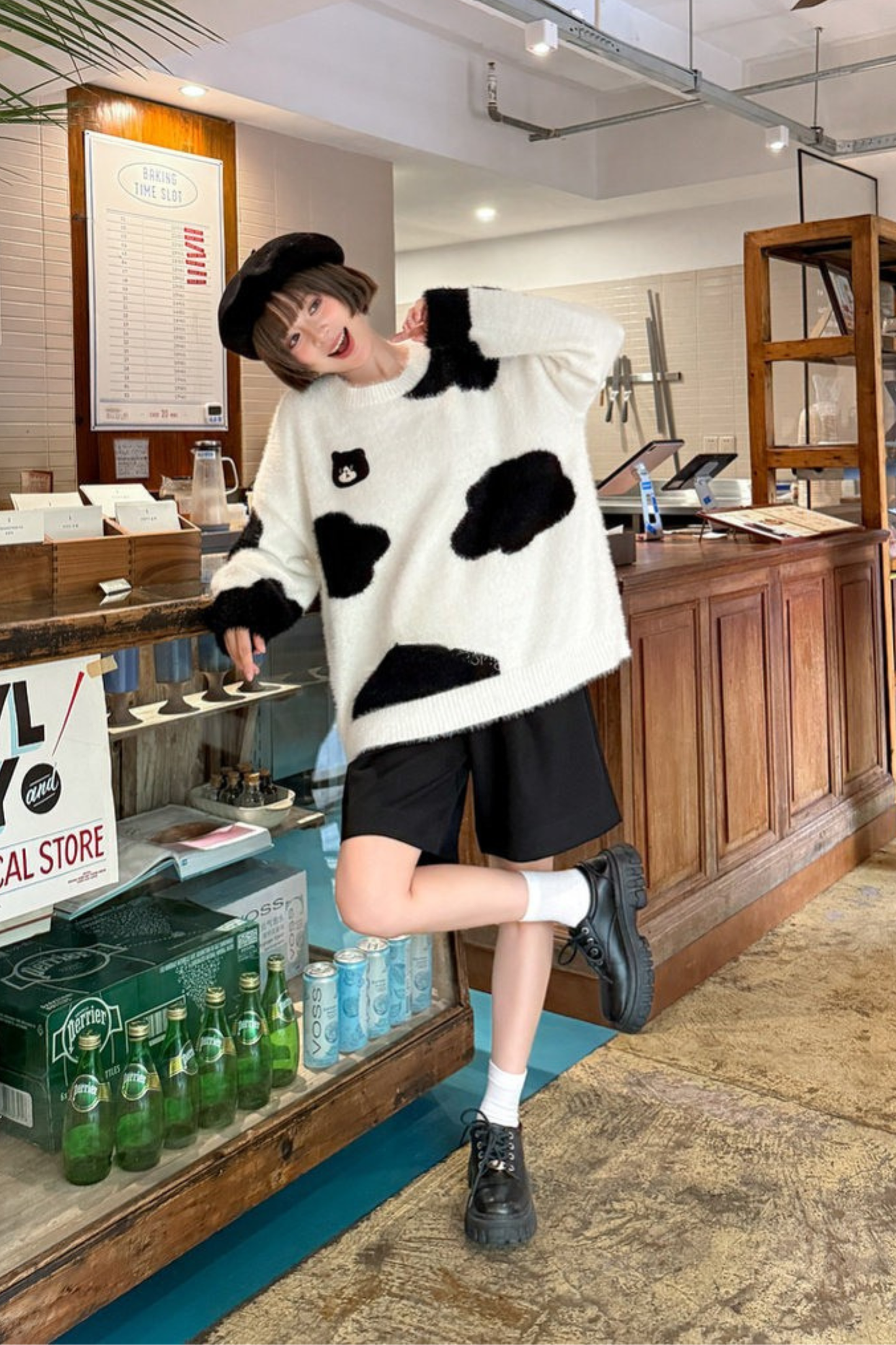 Monochrome Loose Knit Sweater