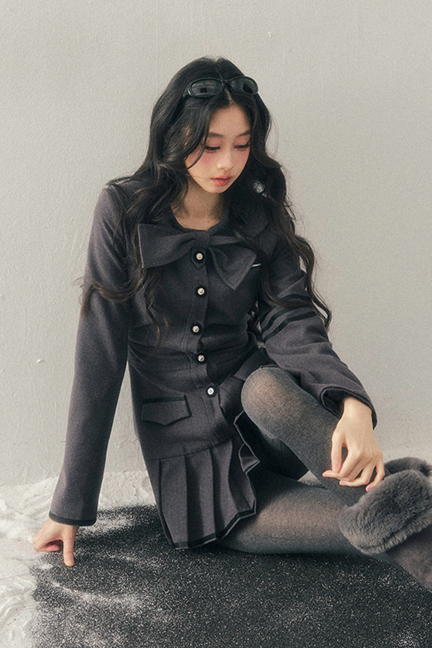 French Pleated College Dress