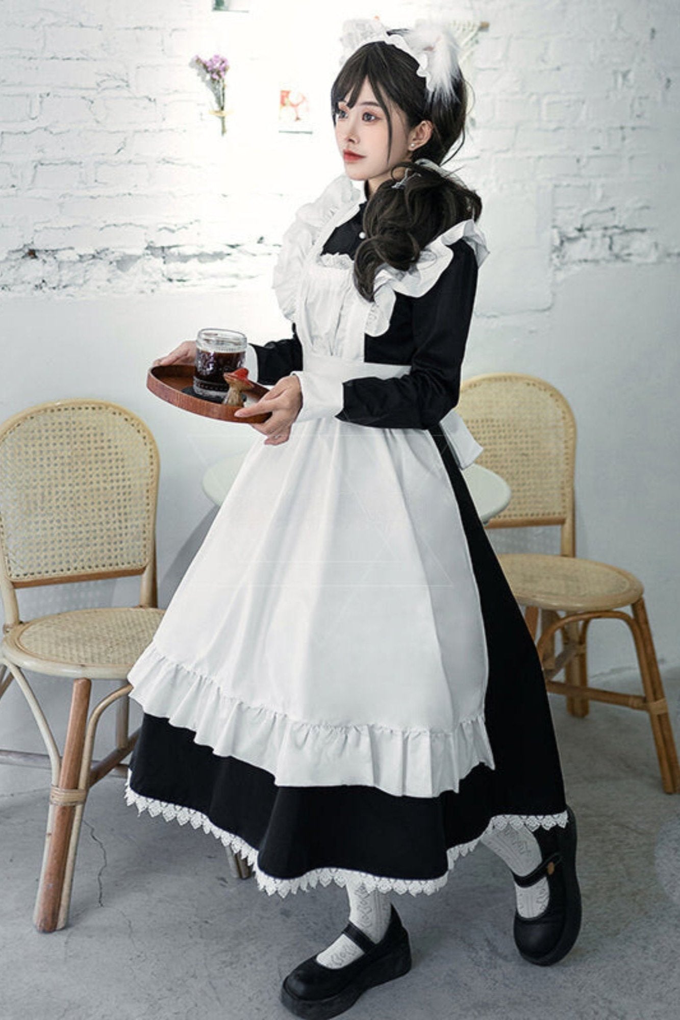 Sweet Anime Black and White Maid Dress