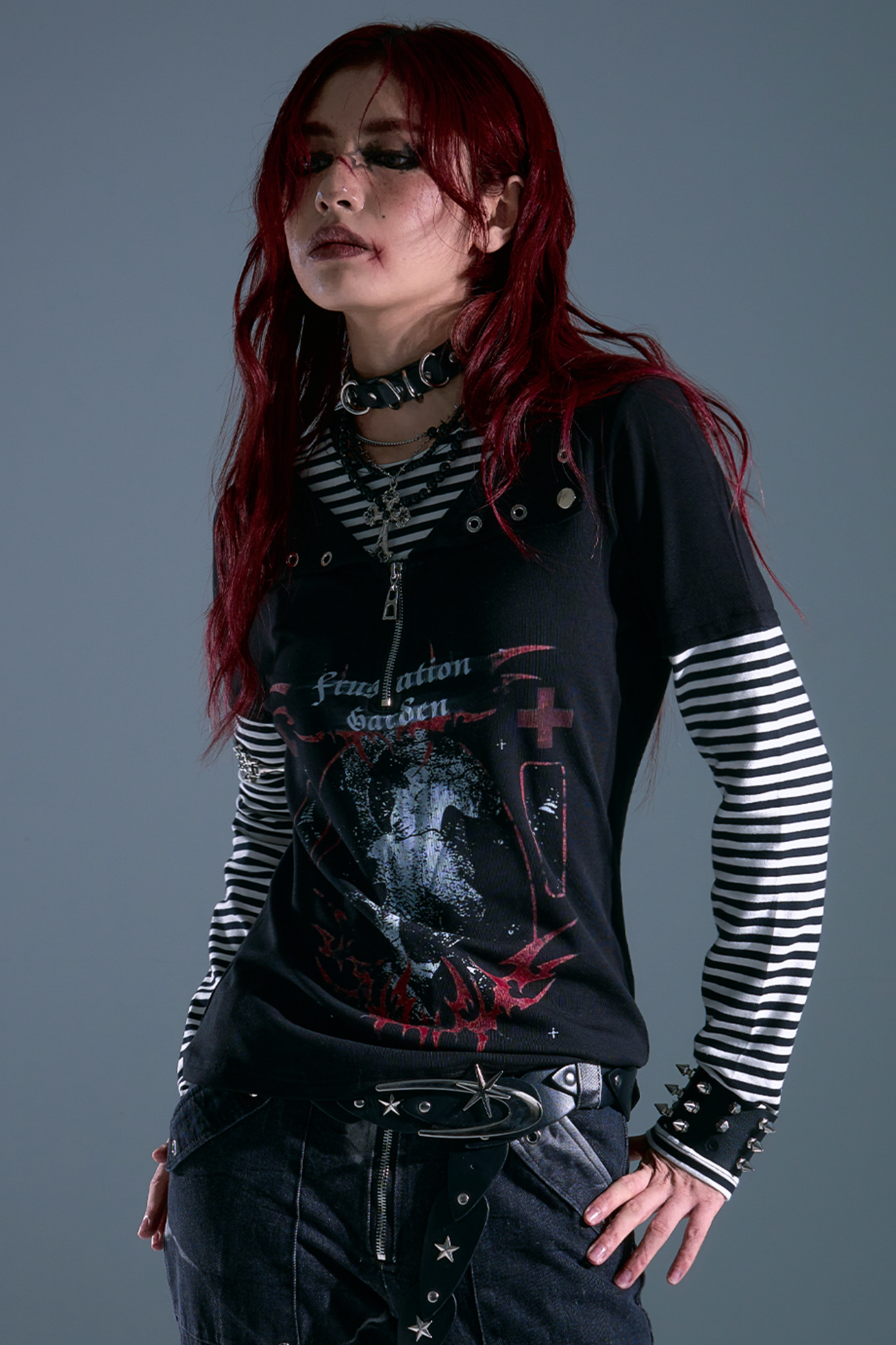 Dark Punk Border Top