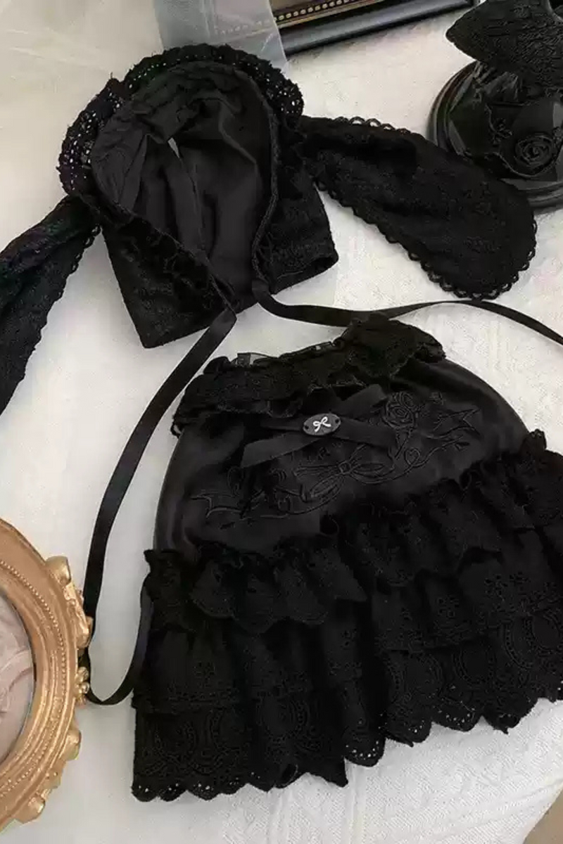 [pre-order] Lace Dark Bunny Bag