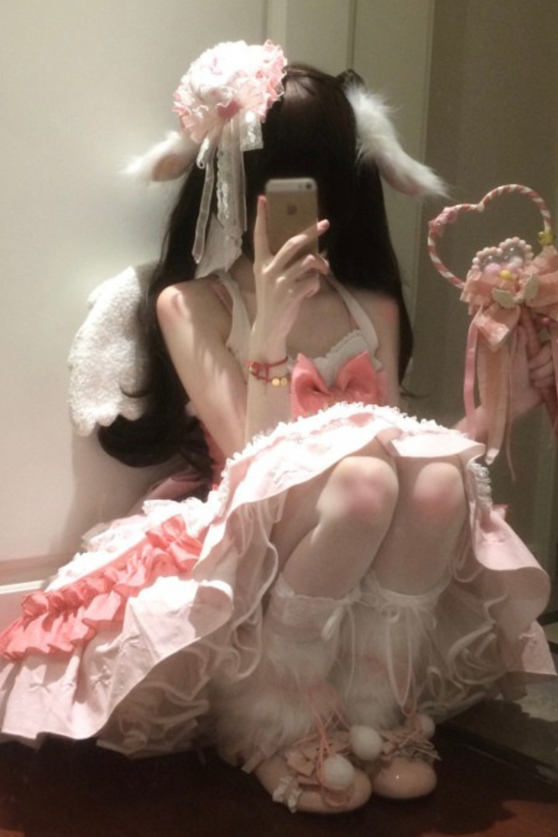 [pre-order] Berry Heart Ruffled Ribbon Lolita Set