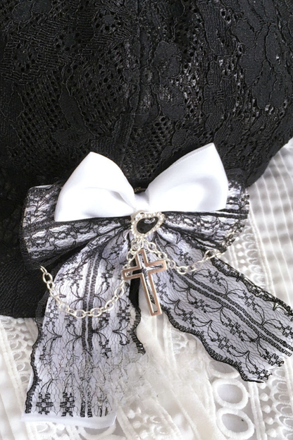 Lace Bow Beret
