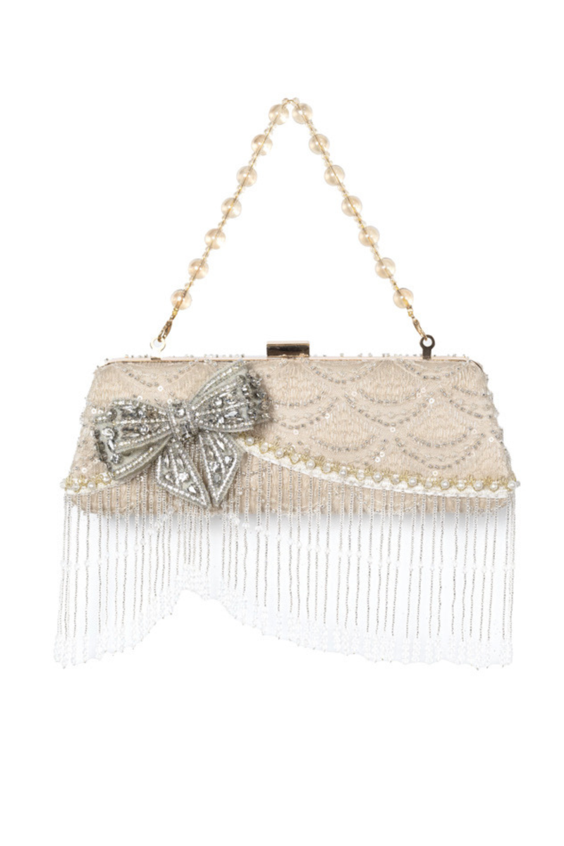 Diamond Ribbon Clutch Bag