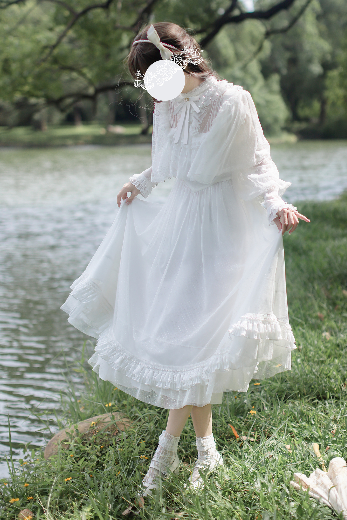 Classic System Dot Gauze Dress