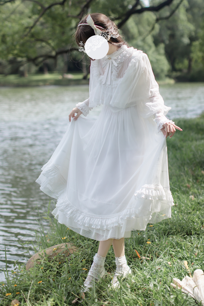 Classic System Dot Gauze Dress