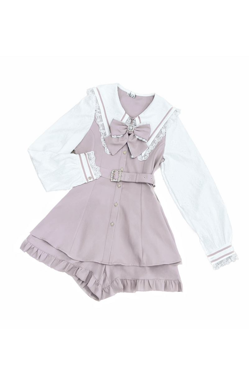 [pre-order] Dark Sweet Sailor Top + Ruffled Shorts