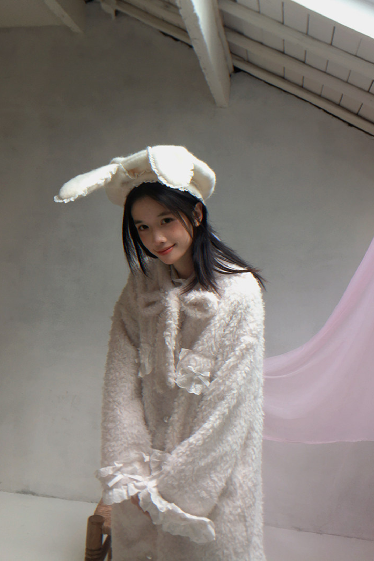 Lace Rabbit Ears Beret