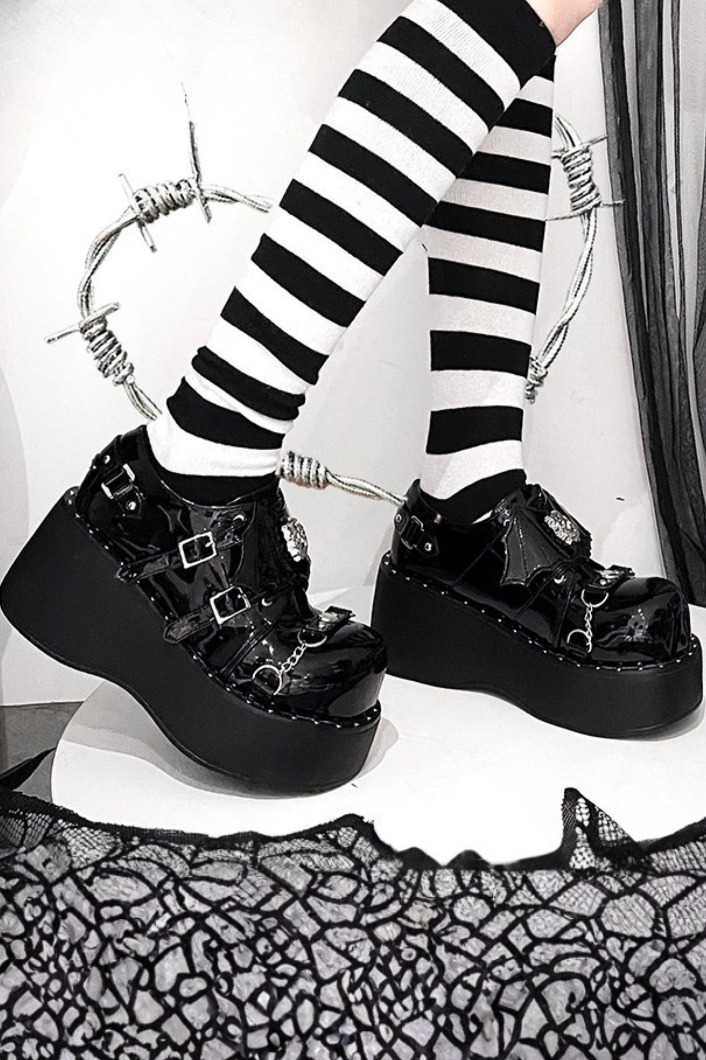 Punk Platform Dark Shoes
