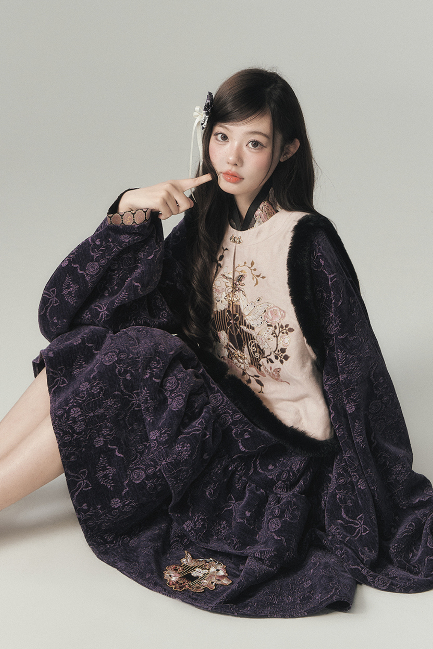 Dark Girl Chinese-style Dress + Vest