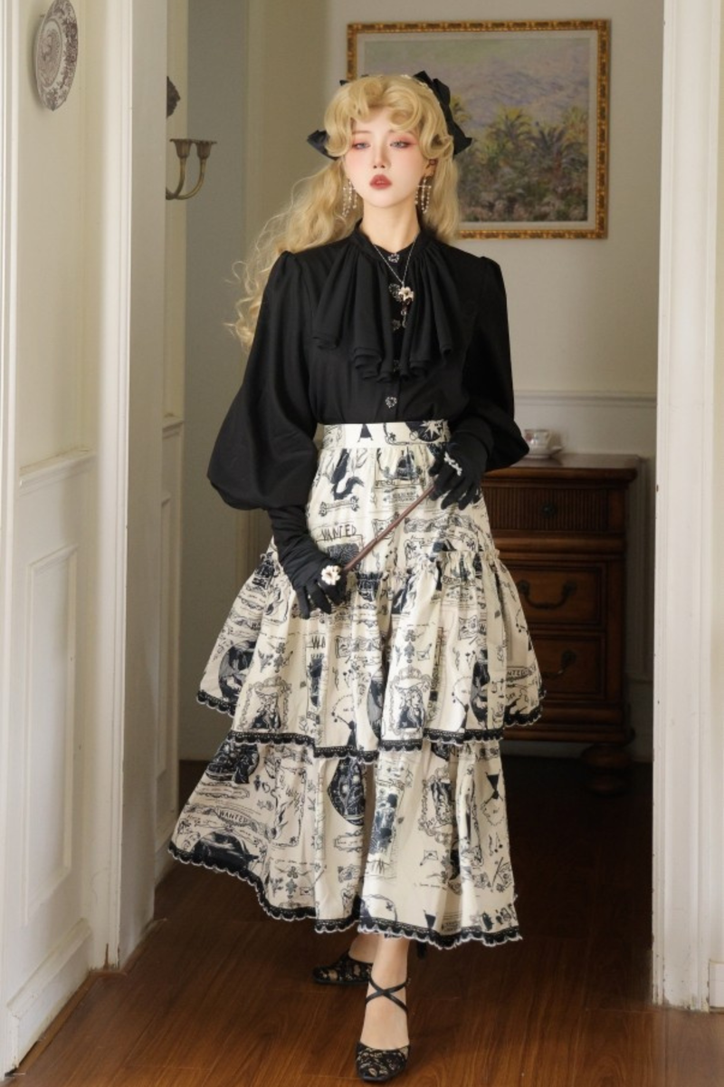 Satin Puff Sleeve Blouse