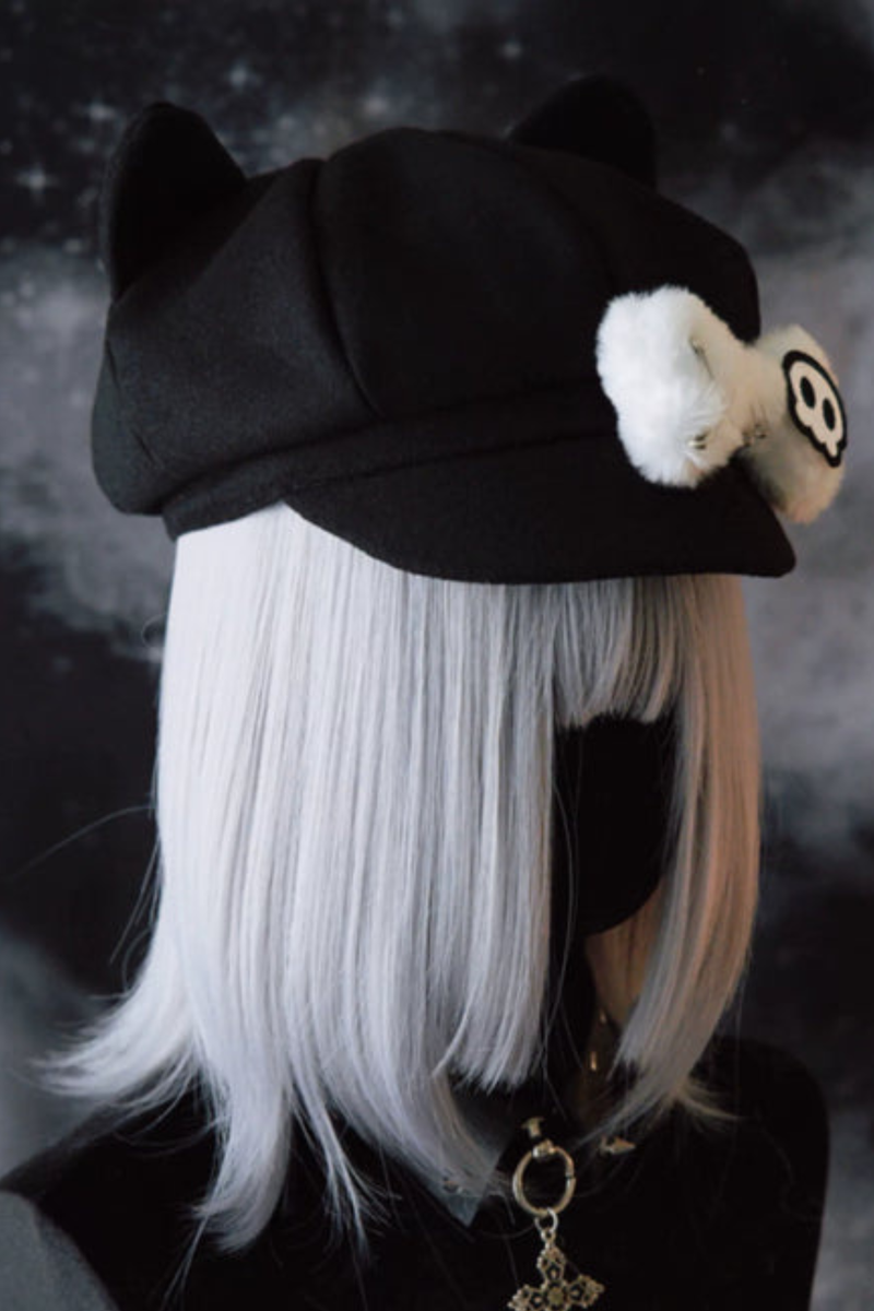 Skeleton Bone Cat Ear Hat