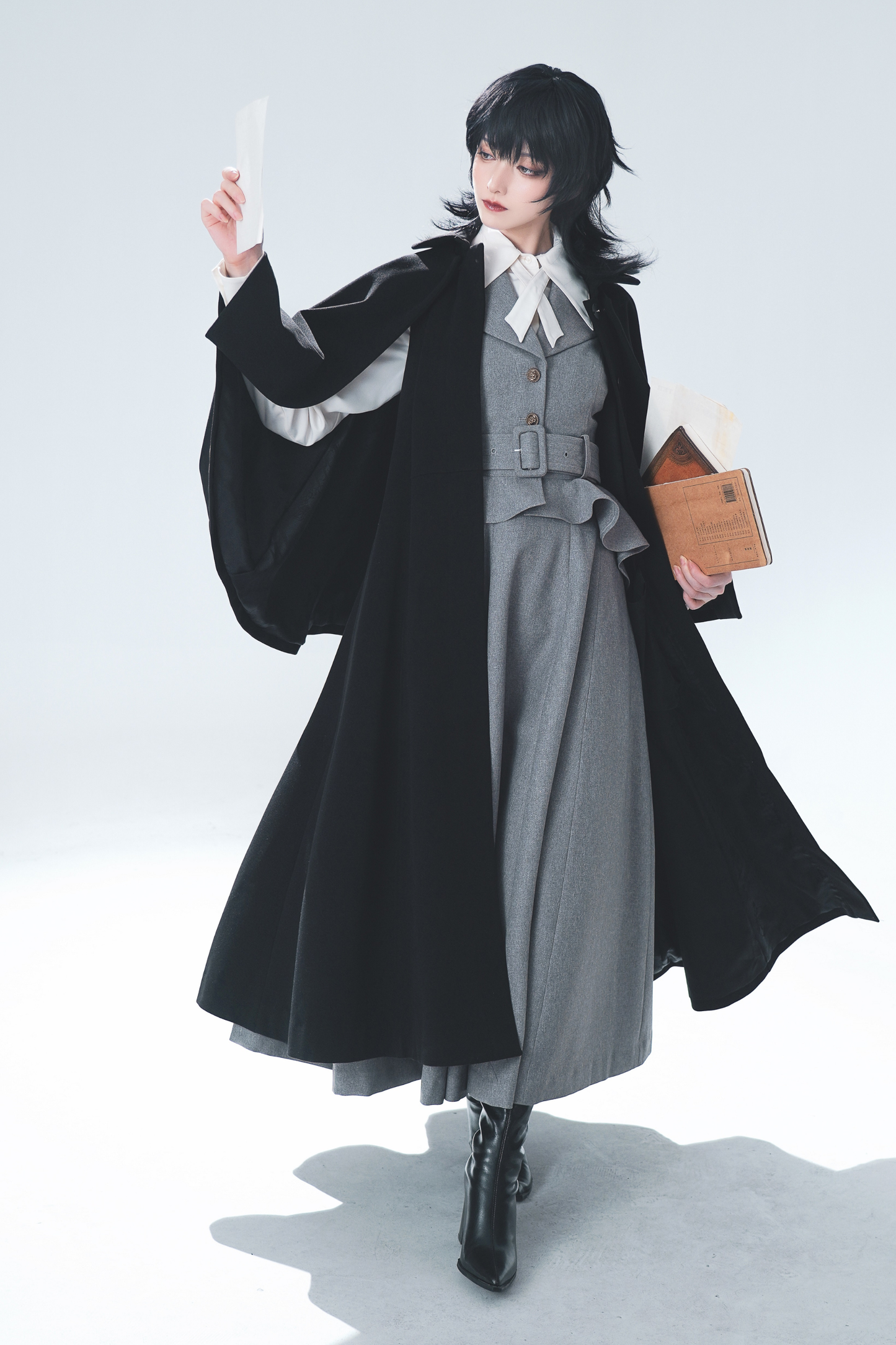 Umbrella Style Trailing Vest + Long Skirt + Short Skirt
