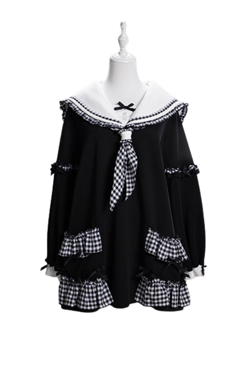 Check Sailor Loose Top