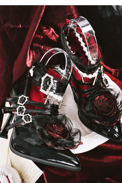 Dark Cross Gothic Heels