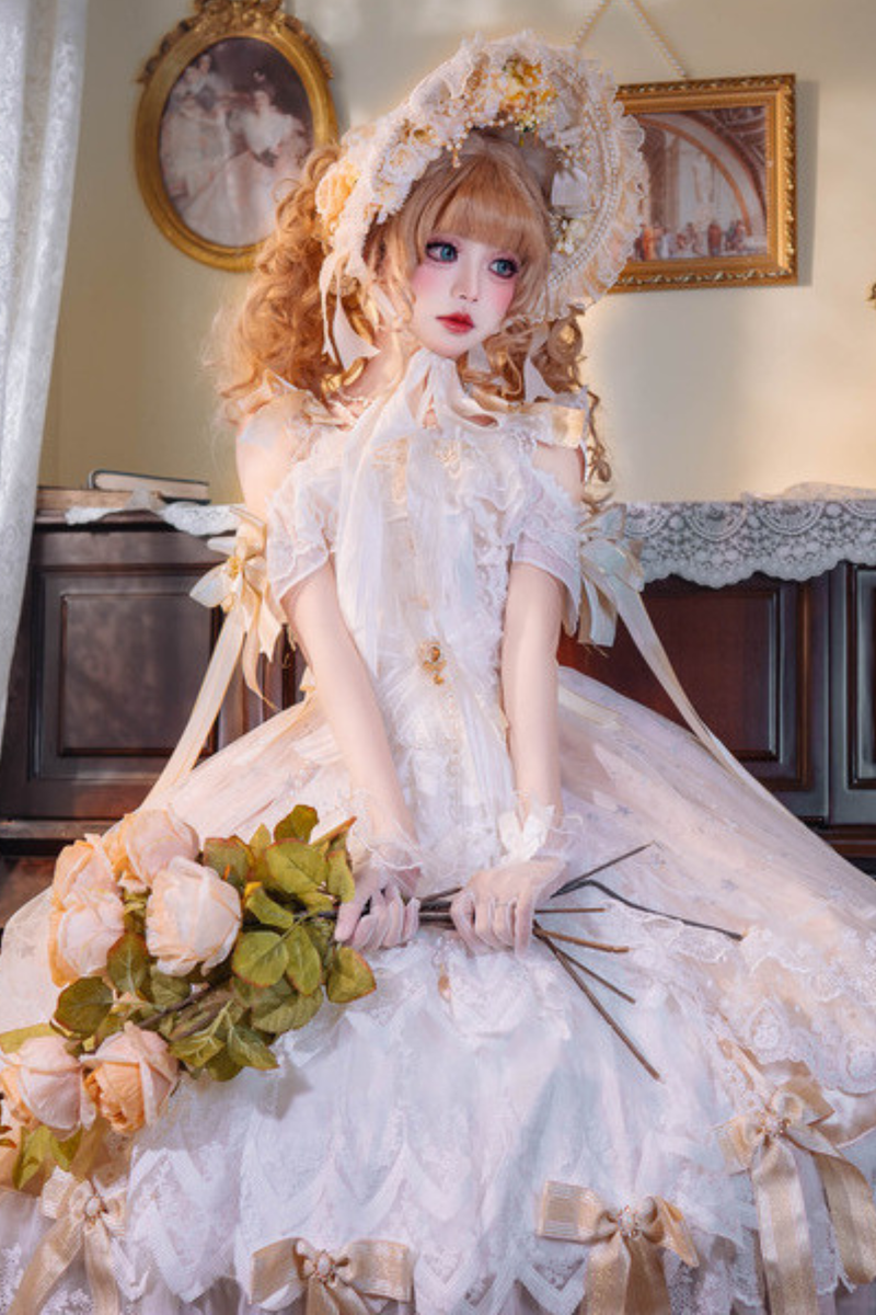 Sweet Lolita Flower Hat + Necklace