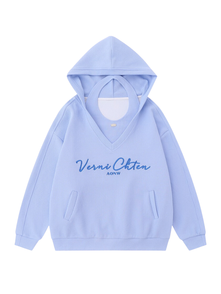 American Retro Sweatshirt Hooded Loose Oversized Two-piece Set