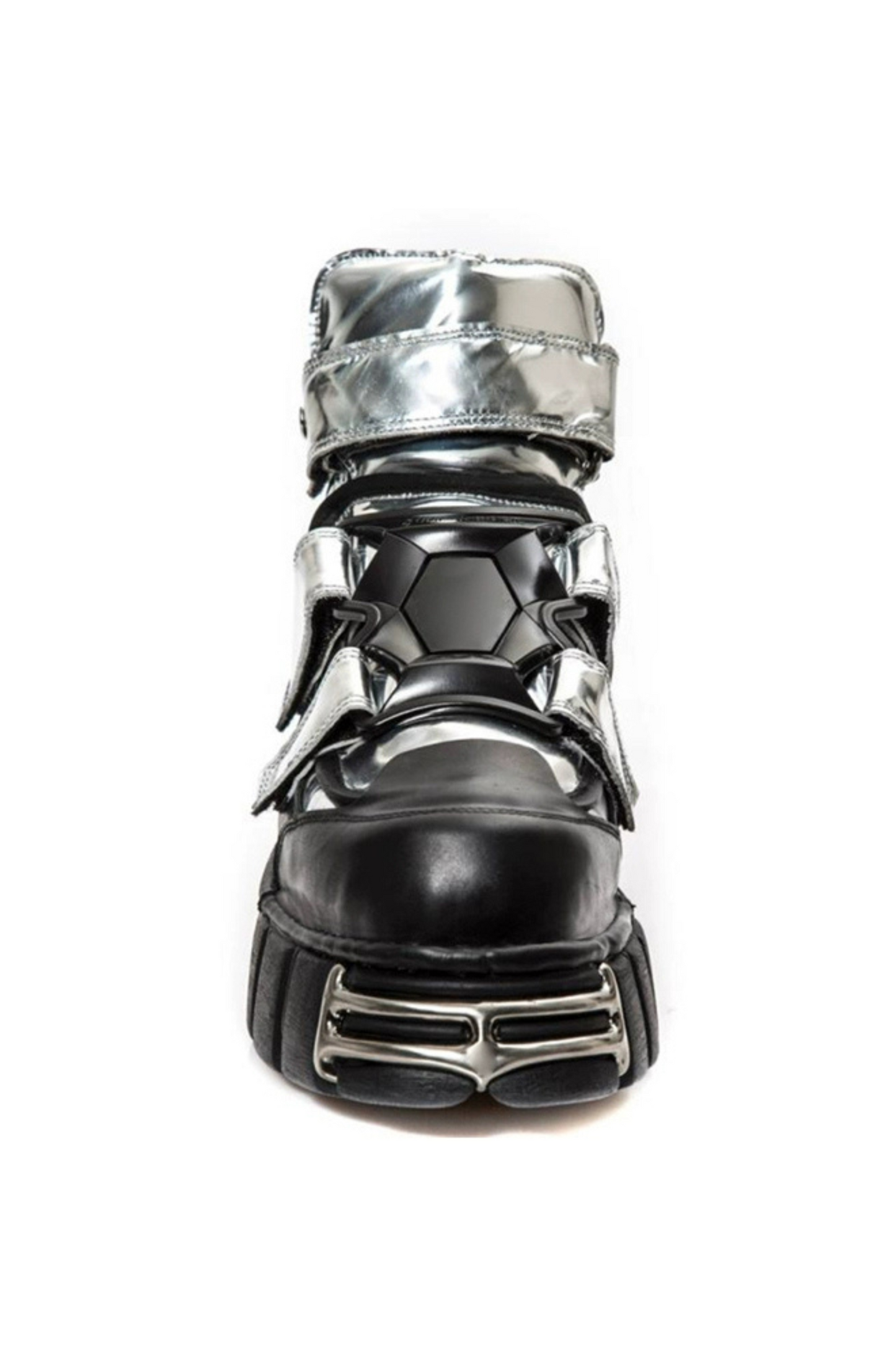 Dark Silver Design High-top Shoes