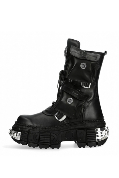Metal Punk Mid-calf Boots