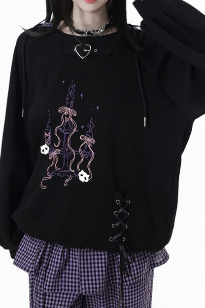 Academy Purple Hooded Sweatshirt + Tops + Skirt + Pants + Leg Cover