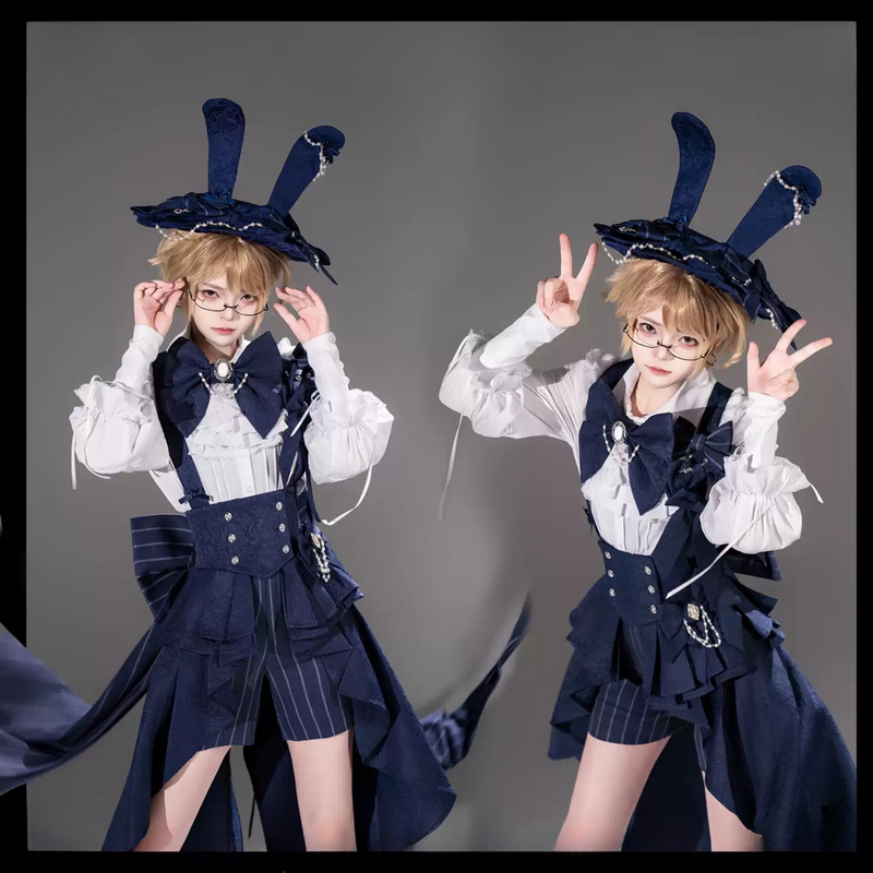Rabbit Theater Sapphire Blue Prince Bunny Ear Outfit Set + Accessories