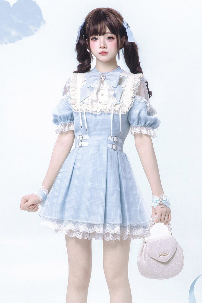 [pre-order] Sweet Girly Aqua Dress