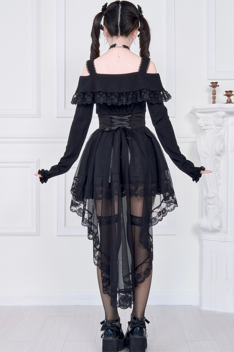 Off-shoulder Jirai Lace Dress